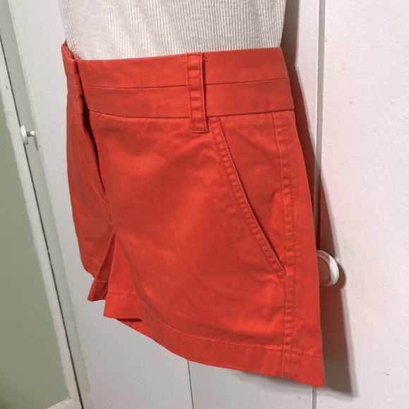 J CREW Orange Chino Short Shorts with Pockets Womens Size 0 - Picture 5 of 16